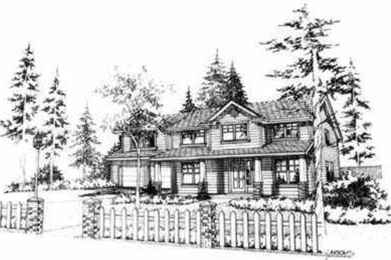Exterior - Front Elevation for Traditional House Plan #78-153 - 3 bed, 2.5 bath