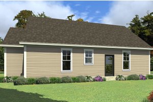 Exterior - Rear Elevation for Farmhouse House Plan #63-419 - 3 bed, 2.5 bath