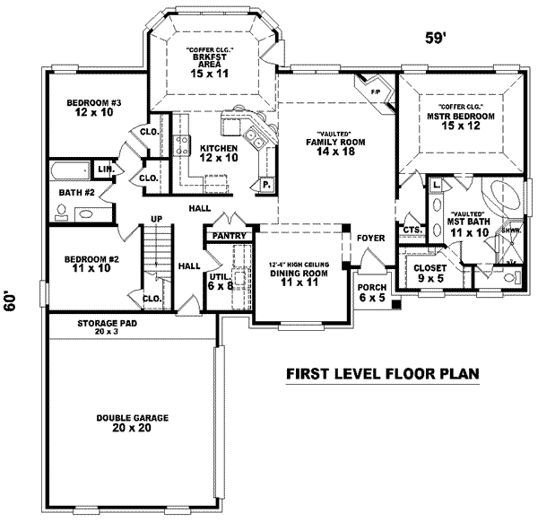 Traditional Floor Plan - Main Floor Plan #81-899