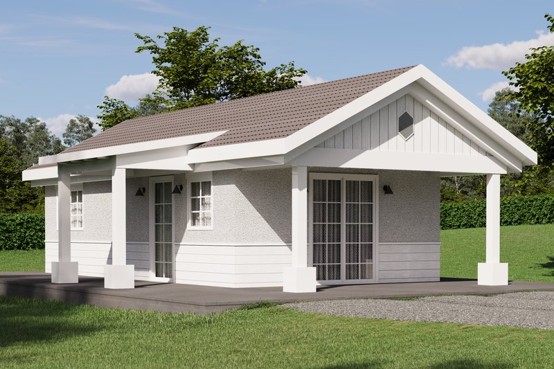 Traditional Style House Plan - 1 Beds 1 Baths 499 Sq/Ft Plan #1106-150 Exterior