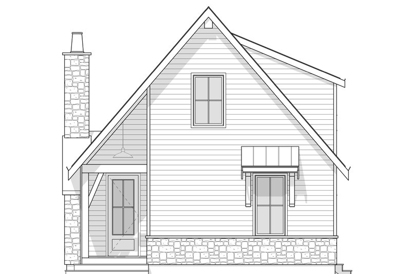 Home Plan - Exterior - Front Elevation 3 for Cabin House Plan #1114-2 - 2 bed, 2 bath