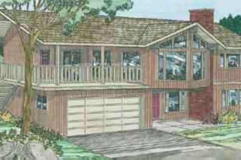 House Blueprint - Modern Exterior - Front Elevation Plan #126-108