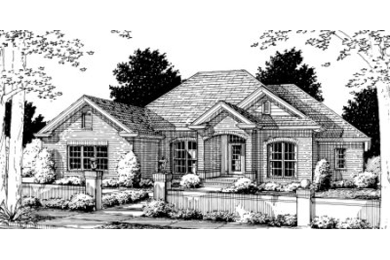 Dream House Plan - Exterior - Front Elevation 3 for Traditional House Plan #20-345 - 4 bed, 3 bath