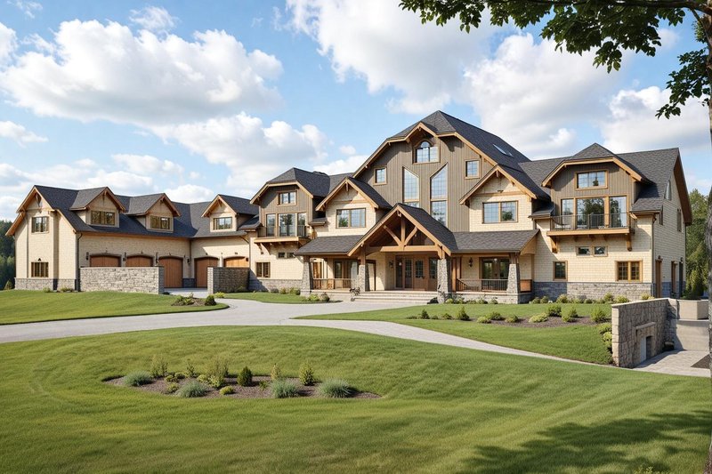 European Style House Plan - 15 Beds 13 Baths 26337 Sq/Ft Plan #117-168 Exterior