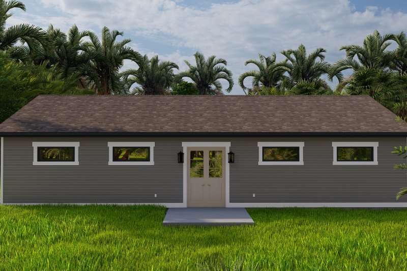 House Design - Exterior - Rear Elevation for Traditional House Plan #1060-310, 0 bath