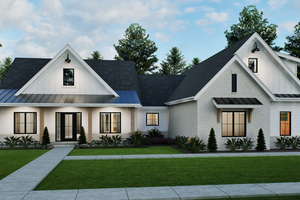 Home Plan - Farmhouse Exterior - Front Elevation Plan #1093-3