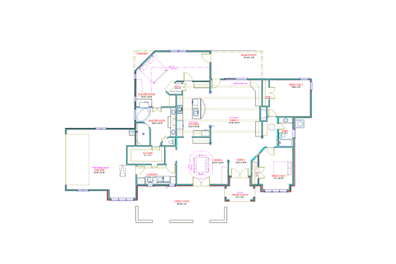 Floor Plan - Main Floor for Traditional House Plan #408-107 - 3 bed, 2 bath