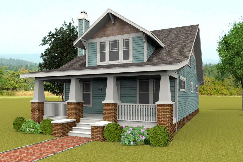 Dream House Plan - Craftsman Exterior - Front Elevation Plan #461-47