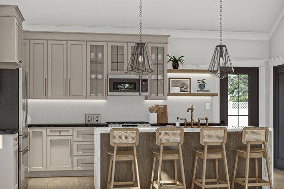 Interior - Kitchen 1 for Cottage House Plan #455-522 - 1 bed, 1 bath