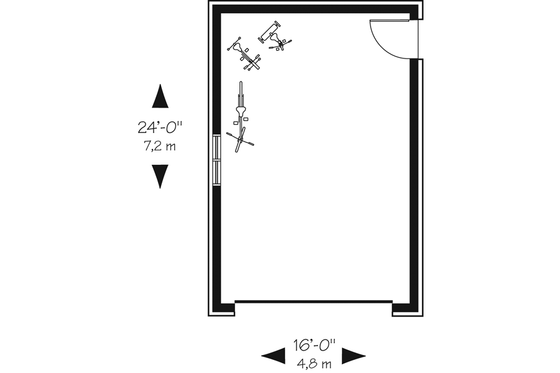Floor Plan - Main Floor for Colonial House Plan #23-425, 0 bath