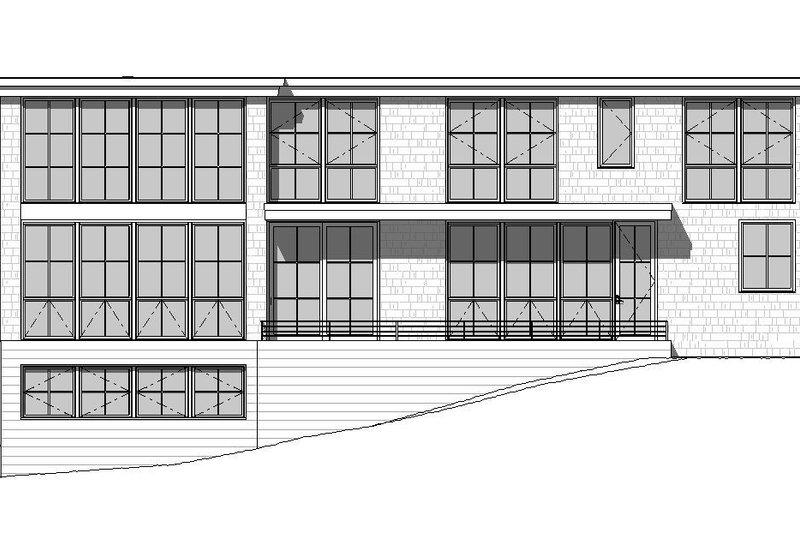 House Plan Design - Exterior - Rear Elevation 1 for Modern House Plan #901-151 - 4 bed, 3.5 bath