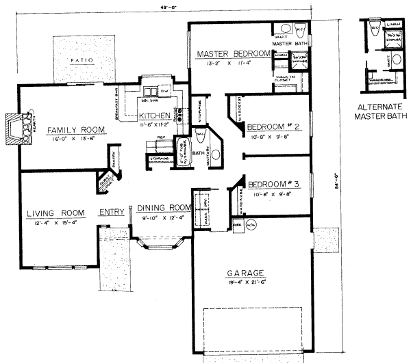 Traditional Floor Plan - Main Floor Plan #303-290