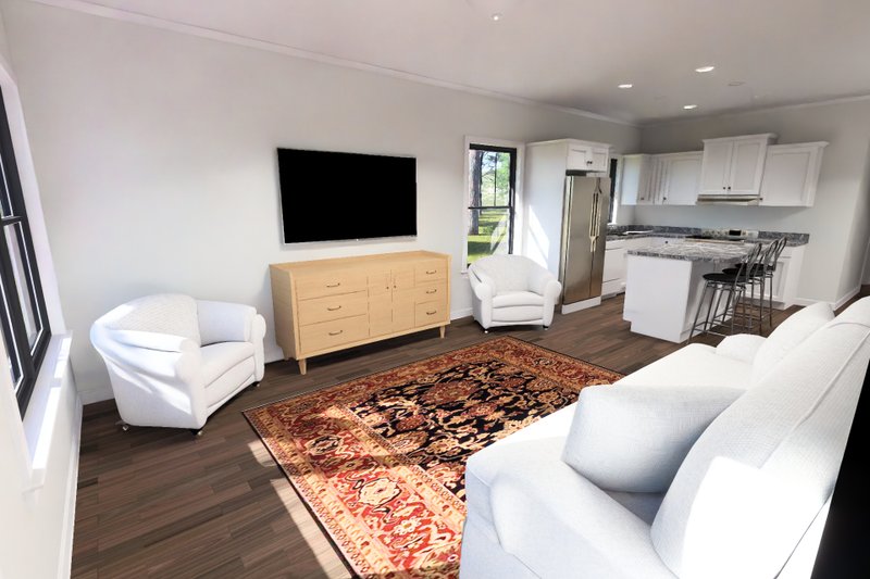 Home Plan - Interior - Family Room for Modern House Plan #513-2476 - 3 bed, 2 bath