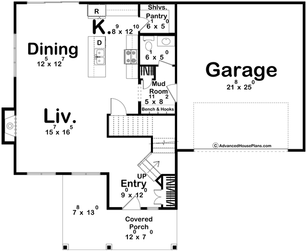 Dream House Plan - Traditional Floor Plan - Main Floor Plan #455-741