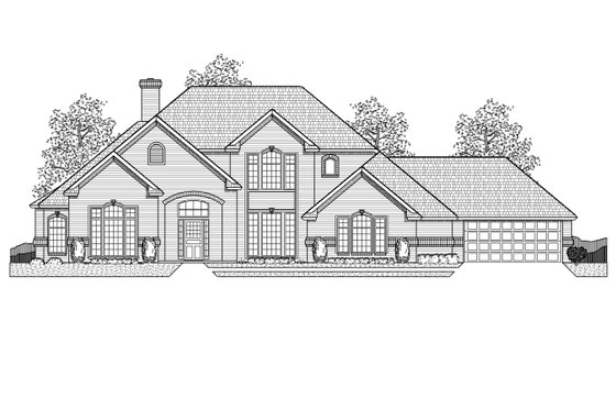 Exterior - Front Elevation for Traditional House Plan #65-232 - 4 bed, 2.5 bath