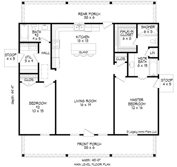 House Plan Design - Country Floor Plan - Main Floor Plan #932-806