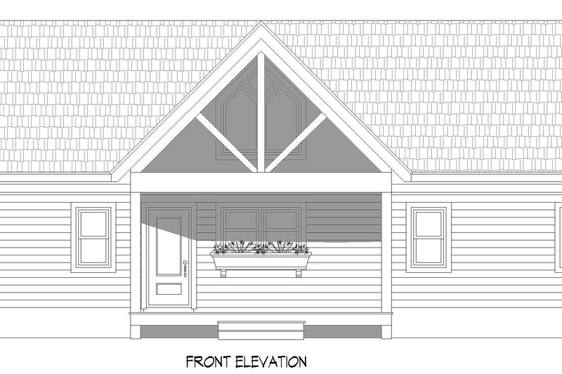 House Plan Design - Exterior - Front Elevation 3 for Country House Plan #932-254 - 2 bed, 2 bath