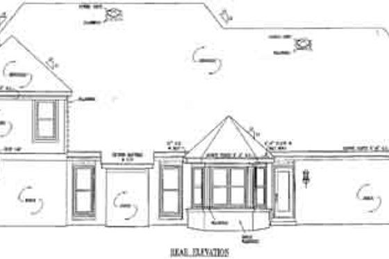 Exterior - Rear Elevation for Southern House Plan #81-209 - 4 bed, 2.5 bath