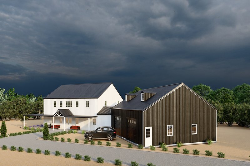 Dream House Plan - Exterior - Other Elevation 2 for Barndominium House Plan #1107-15 - 5 bed, 4 bath