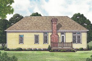 Exterior - Rear Elevation for Traditional House Plan #453-63 - 3 bed, 2 bath