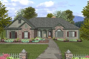 Traditional Exterior - Front Elevation Plan #56-578