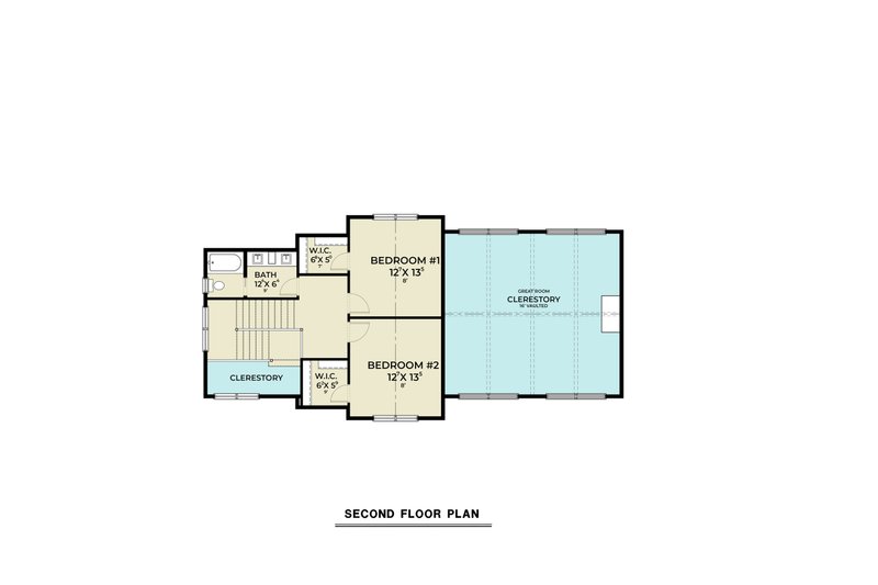 House Blueprint - Floor Plan - Upper Floor for Farmhouse House Plan #1070-230 - 4 bed, 3 bath