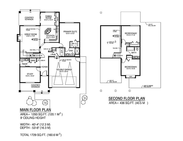 Dream House Plan - Floor Plan - Main Floor for Craftsman House Plan #1100-132 - 3 bed, 2.5 bath