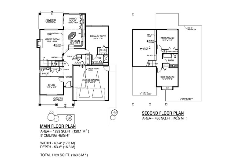 Dream House Plan - Floor Plan - Main Floor for Craftsman House Plan #1100-132 - 3 bed, 2.5 bath