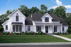 House Blueprint - Farmhouse Exterior - Front Elevation Plan #430-165
