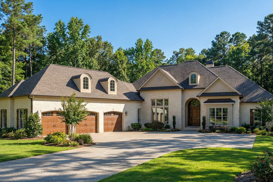 Exterior - Front Elevation 3 for Contemporary House Plan #17-2687 - 4 bed, 4.5 bath