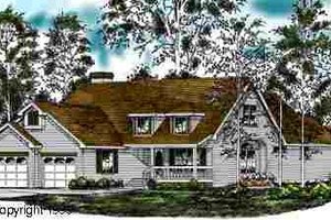 Country Exterior - Front Elevation Plan #40-109
