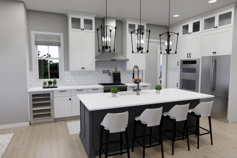 Architectural House Design - Interior - Kitchen 1 for Farmhouse House Plan #51-1270 - 4 bed, 3.5 bath