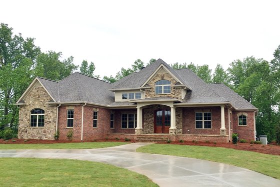 Exterior - Front Elevation 3 for European House Plan #437-63 - 3 bed, 2 bath