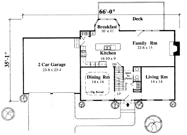 Colonial Floor Plan - Main Floor Plan #75-127