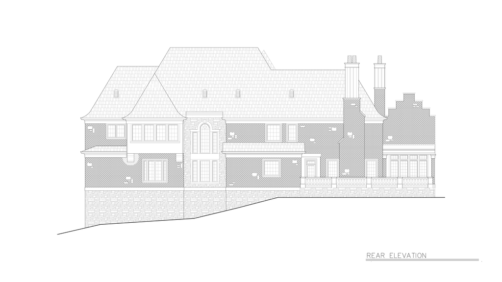 Exterior - Other Elevation 1 for European House Plan #119-481 - 5 bed, 5 bath