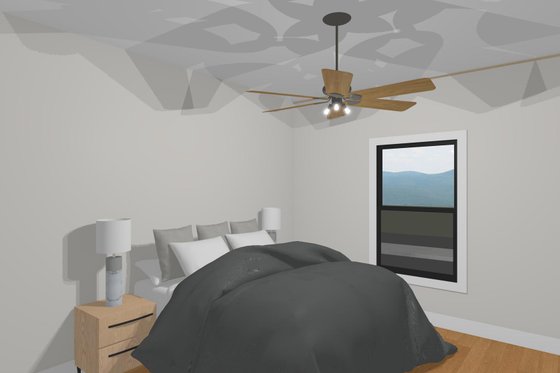 Interior - Bedroom 2 for Barndominium House Plan #1109-27 - 3 bed, 2.5 bath