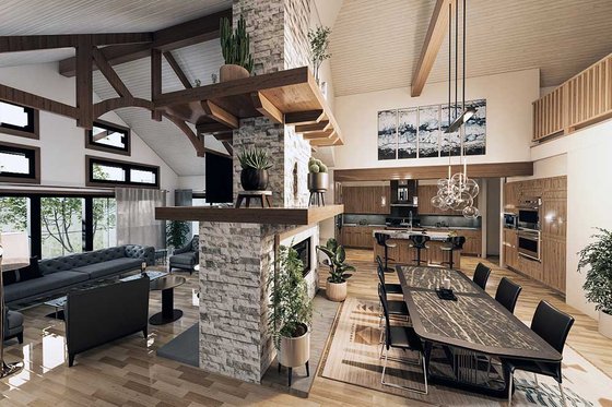 Interior - Dining Room for Barndominium House Plan #1101-30 - 3 bed, 2.5 bath