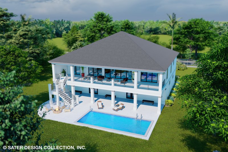 House Plan Design - Exterior - Rear Elevation 1 for Contemporary House Plan #930-532 - 3 bed, 3.5 bath