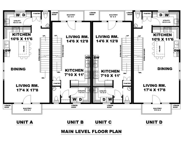 Dream House Plan - Craftsman Floor Plan - Main Floor Plan #117-1056
