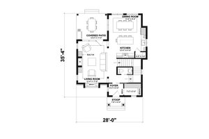 Floor Plan - Main Floor for Classical House Plan #23-2813 - 4 bed, 3.5 bath
