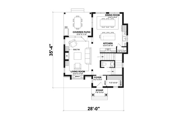 Classical Floor Plan - Main Floor Plan #23-2813