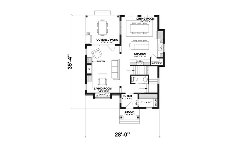 Home Plan - Floor Plan - Main Floor for Classical House Plan #23-2813 - 4 bed, 3.5 bath