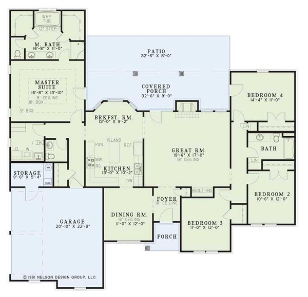 Dream House Plan - Traditional Floor Plan - Main Floor Plan #17-2875