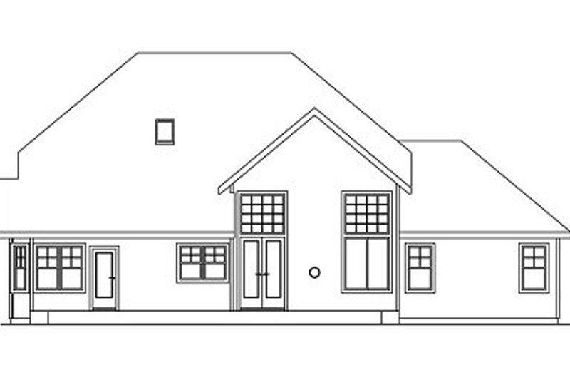 Home Plan - Exterior - Rear Elevation for Craftsman House Plan #124-567 - 3 bed, 2.5 bath