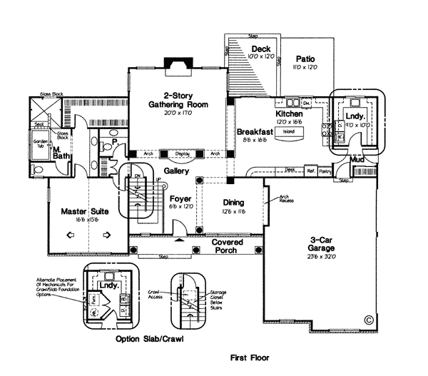 European Floor Plan - Main Floor Plan #312-581