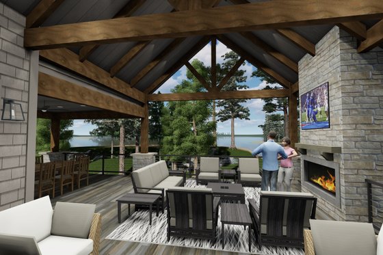 Exterior - Outdoor Living for Traditional House Plan #1069-33 - 2 bed, 2.5 bath