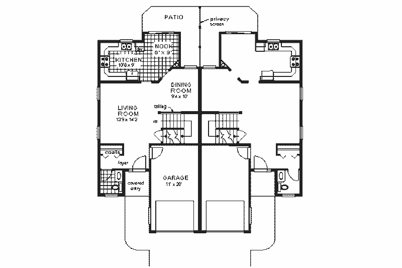 House Plan Design - Floor Plan - Main Floor for Traditional House Plan #18-249 - 3 bed, 2.5 bath
