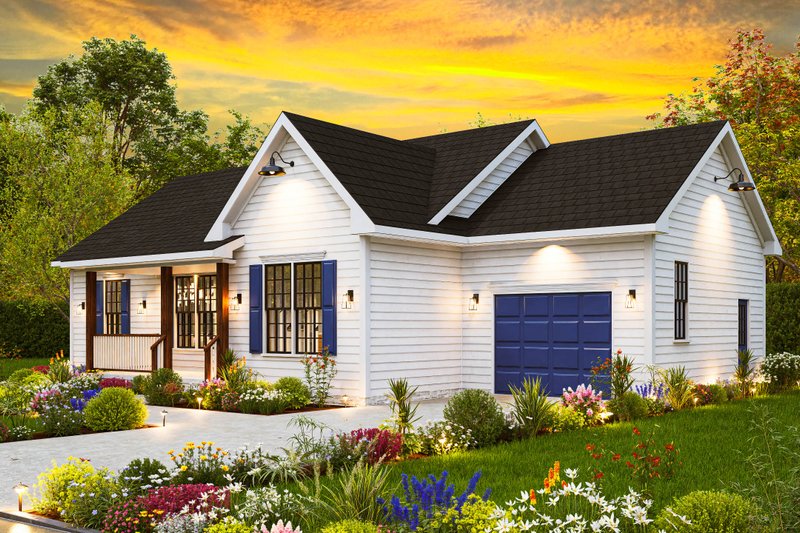 Home Plan - Exterior - Front Elevation 3 for Traditional House Plan #54-620 - 3 bed, 2 bath