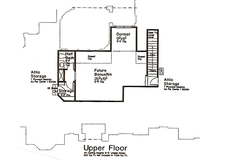 Dream House Plan - Floor Plan - Other Floor for European House Plan #310-980 - 3 bed, 2.5 bath