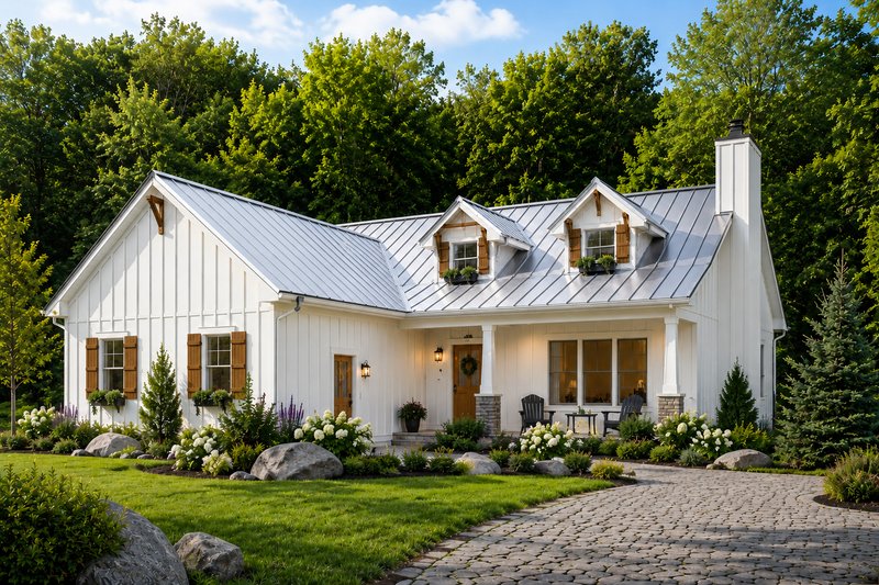 Architectural House Design - Exterior - Front Elevation 3 for Farmhouse House Plan #928-427 - 3 bed, 3 bath